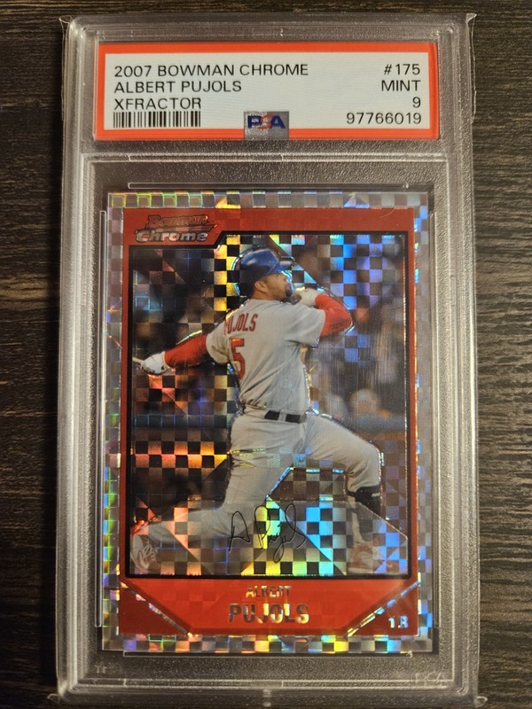 2007 Albert Pujols Bowman Chrome Xfractor /250 #175 PSA 9