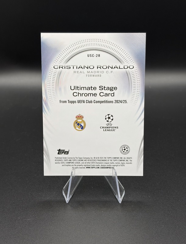 Cristiano Ronaldo 2024-25 Topps UEFA Club Competitions ULTIMATE STAGE #USC-28 view 2