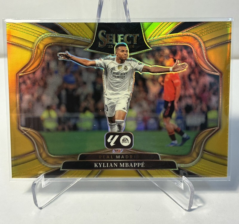 2025-26 Panini Select Kylian Mbappe True Gold Prizm 6/10 SSP Real Madrid 🔥