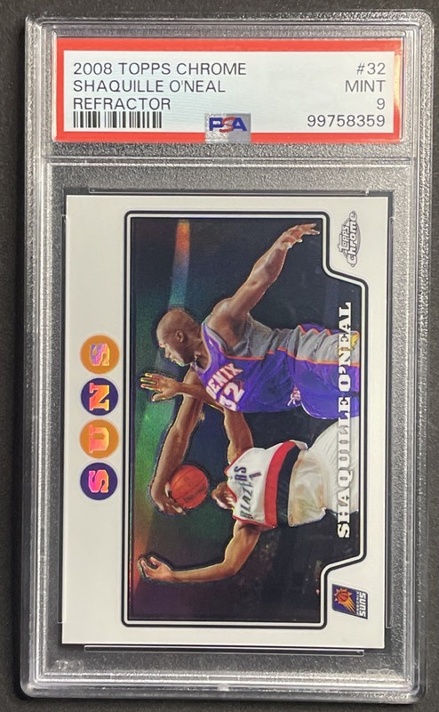 2008 Topps Chrome Shaquille O'Neal 32 Refractor PSA 9 Mint