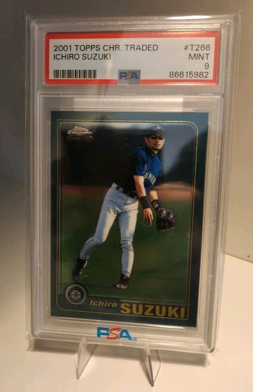 2001 Topps Traded Rookies Ichiro Suzuki #T266 Chrome (RC) PSA 9