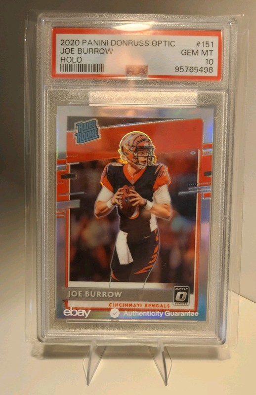 2020 Panini Donruss Optic Rated Rookies Joe Burrow #151 Holo Prizm (RC) PSA 10