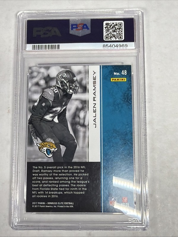 2017 Donruss Elite Jalen Ramsey #48 Gold 1/1 view 2