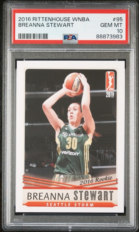 2016 RITTENHOUSE WNBA #95 BREANNA STEWART ROOKIE RC PSA 10 LOW POP Future HOF