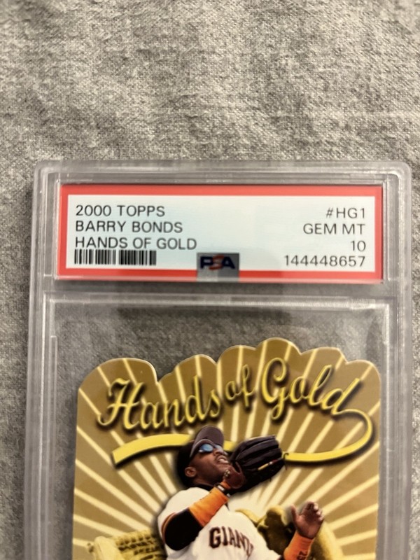 2000 Topps Hands of Gold Barry Bonds #HG1 PSA 10 Gem Mint Giants view 2