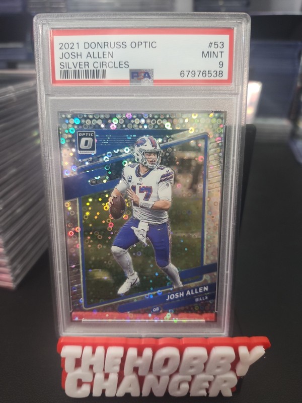 Josh Allen - 2021 Donruss Optic - Silver Circles #53 - PSA 9 - FREE SHIPPING