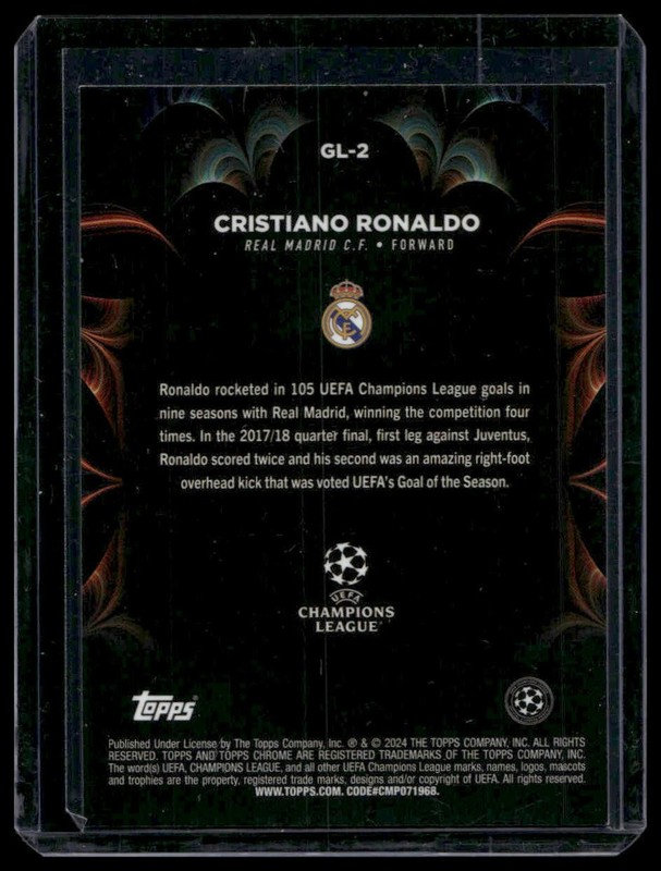 2023-24 Topps Chrome UEFA Cristiano Ronaldo Golazo view 2