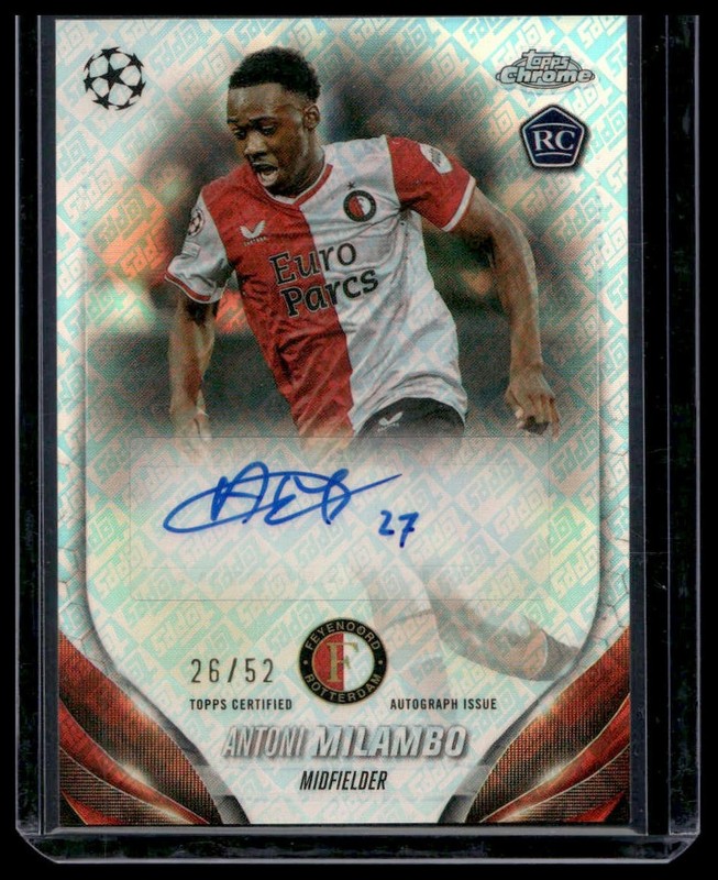 2023-24 Topps Chrome UEFA Antoni Milambo Rookie Toppsfractor Auto #/52