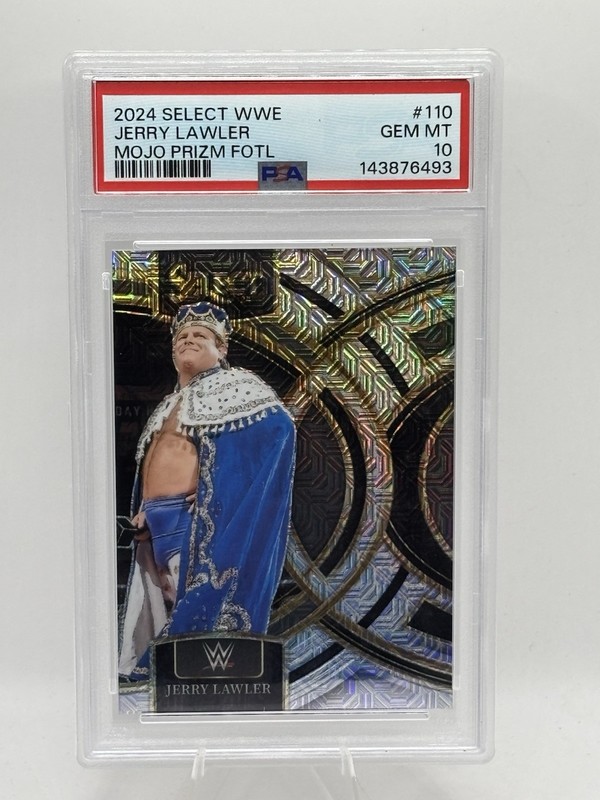 2024 Panini Select WWE Jerry Lawler #110 Mojo Prizm FOTL #5/8 PSA 10 - Pop 2