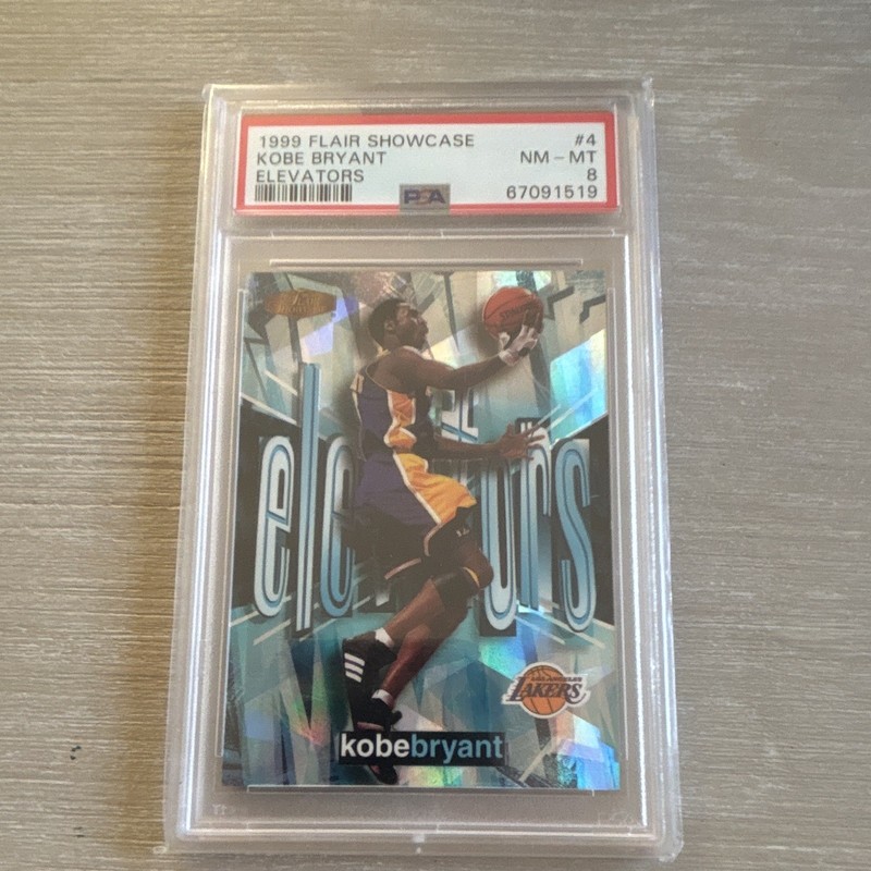 Fleer 1999 Flair Showcase Elevators Kobe Bryant #4 Lakers PSA 8