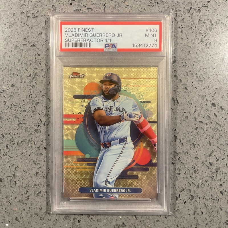 2025 Topps Finest Uncommon Vladimir Guerrero Jr Superfractor PSA 9