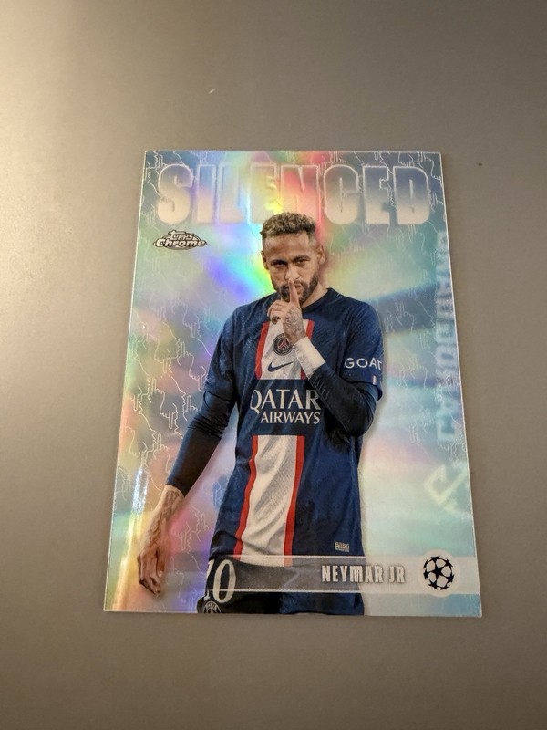Neymar Jr 2026 Topps Chrome UEFA Club Competition Silenced #SHH-1