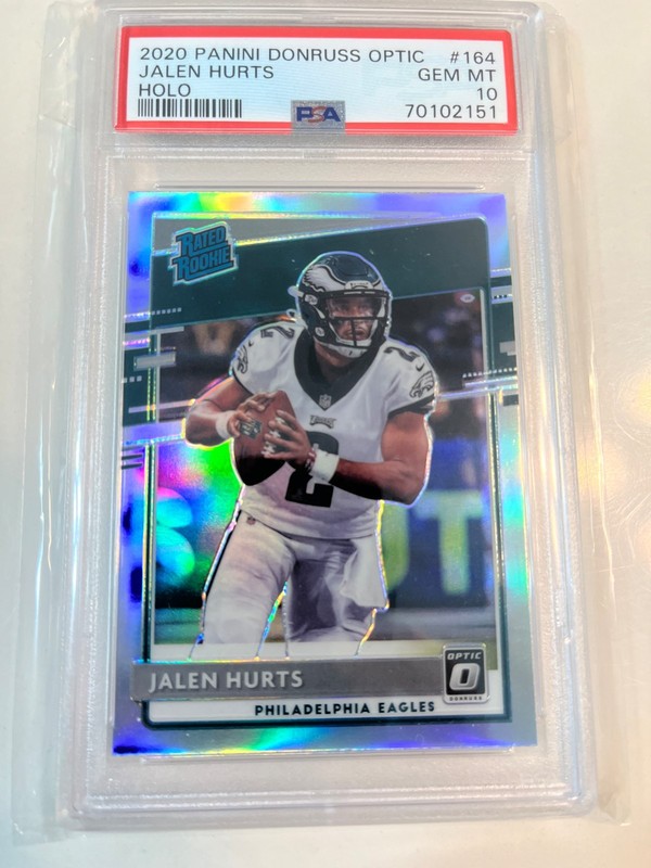 2020 PANINI DONRUSS OPTIC HOLO #164 JALEN HURTS ROOKIE RC PSA 10