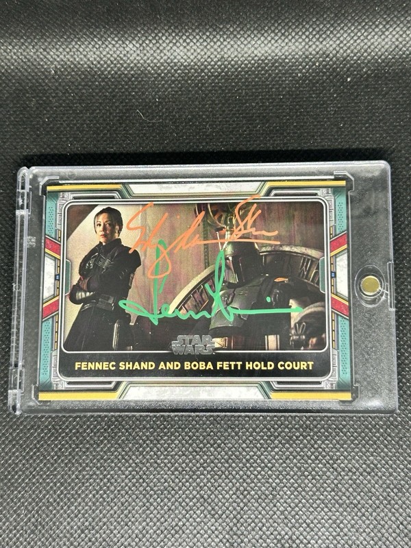 2022 Topps Star Wars Book Of Boba Fett Temuera Morrison & Ming-Na Wen Duel AUTO