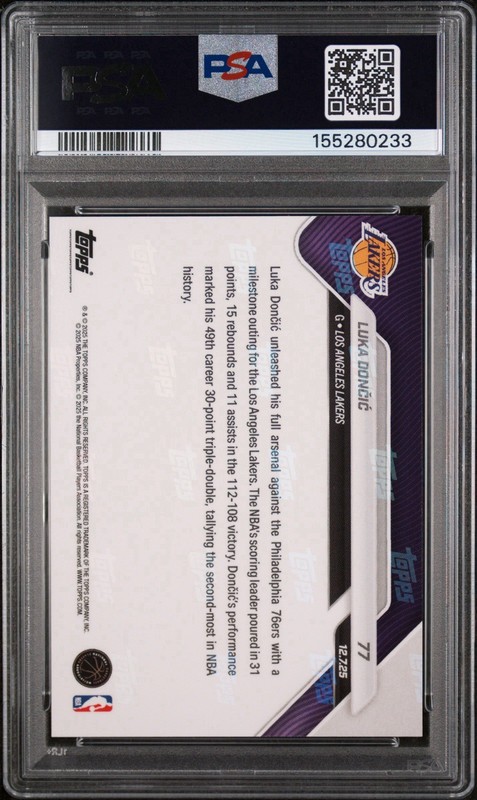 Luka Doncic PSA 10 Topps Now 77 view 2