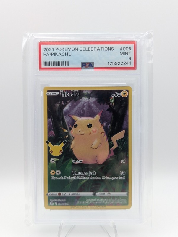 PSA 9 Pikachu Full Art 005/025 Celebrations Pokemon 2021 Mint