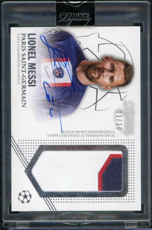 2022/23 Topps Dynasty Lionel Messi On Card Patch Auto PSG /10