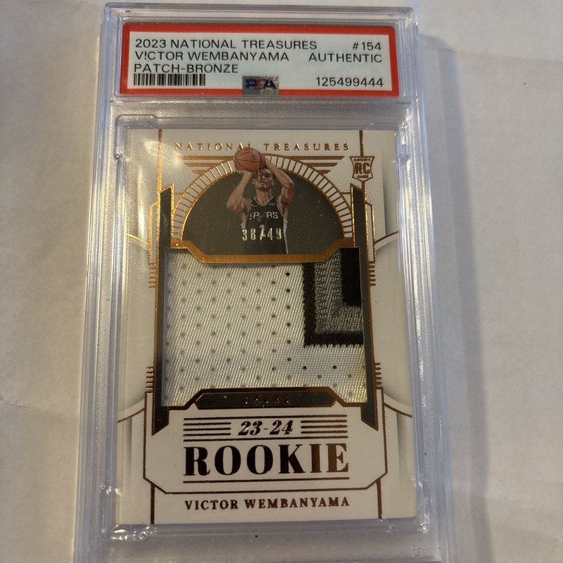 ⭐️2023 NATIONAL TREASURES Victor Wembanyama True Rookie Patch /49 low pop⭐️