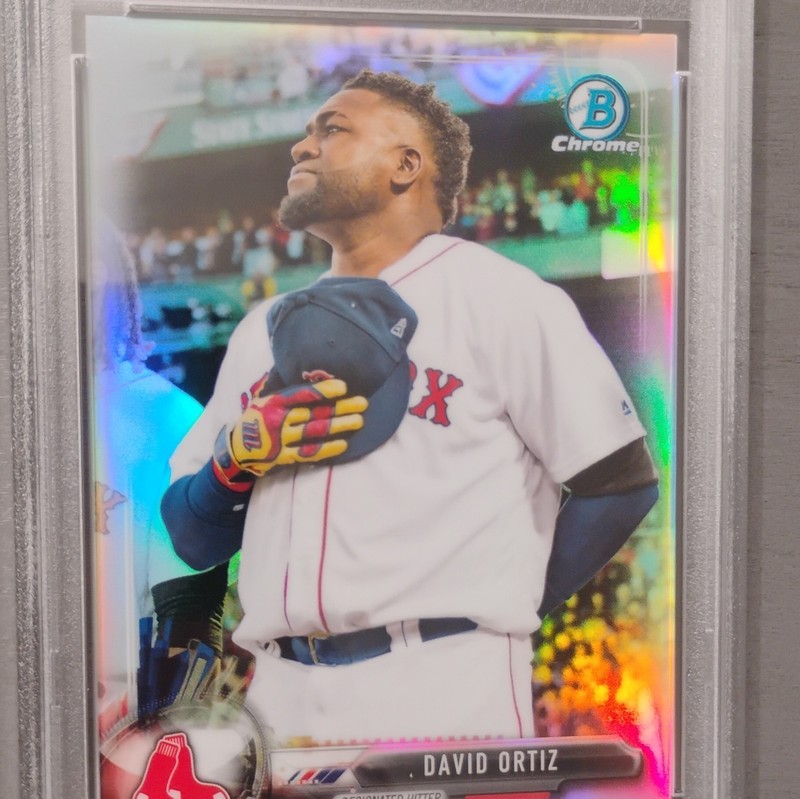Bowman Chrome 2017 David Ortiz #13 Refractor /499 PSA 10 Boston Red Sox GEM  💎 view 2