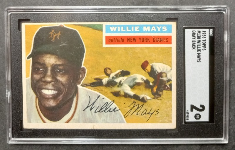 1956 Topps - #130 Willie Mays - HOF - SGC 2 GOOD