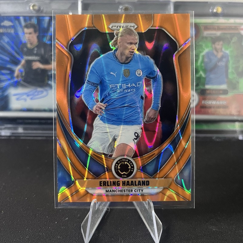 2025 Panini Prizm FIFA Club World Cup #136 Erling Haaland Orange Seismic /199