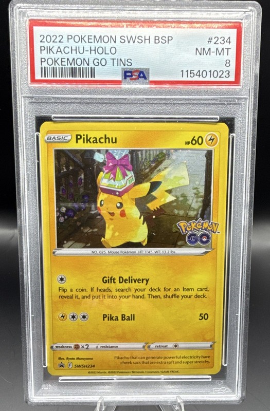 Pokémon TCG Pikachu 2022 SWSH Sword & Shield Promo SWSH234 Holo PSA 8