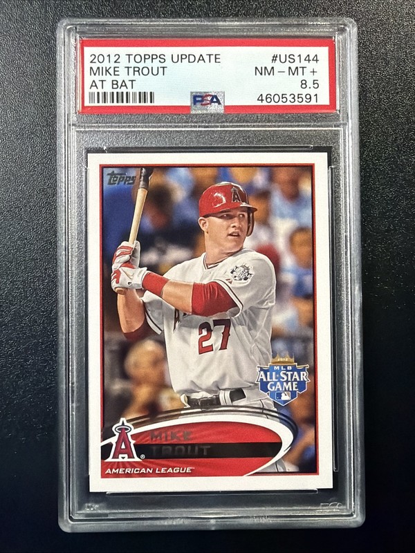 2012 Topps Update MIKE TROUT At Bat PSA 8.5 C3