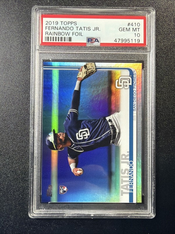 2019 Topps Rainbow Foil Fernando Tatis Jr #410 PSA 10 GEM MT Rookie RC Padres C3