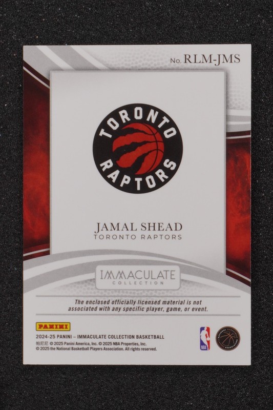 SP1 2024 Panini Immaculate - Jamal Shead (RC) Logoman /5 SP #RLM-JMS view 2