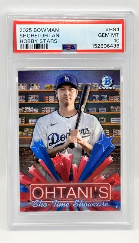 2025 Bowman Hobby Stars - Shohei Ohtani #HS-4 PSA 10 GEM MINT Dodgers view 1