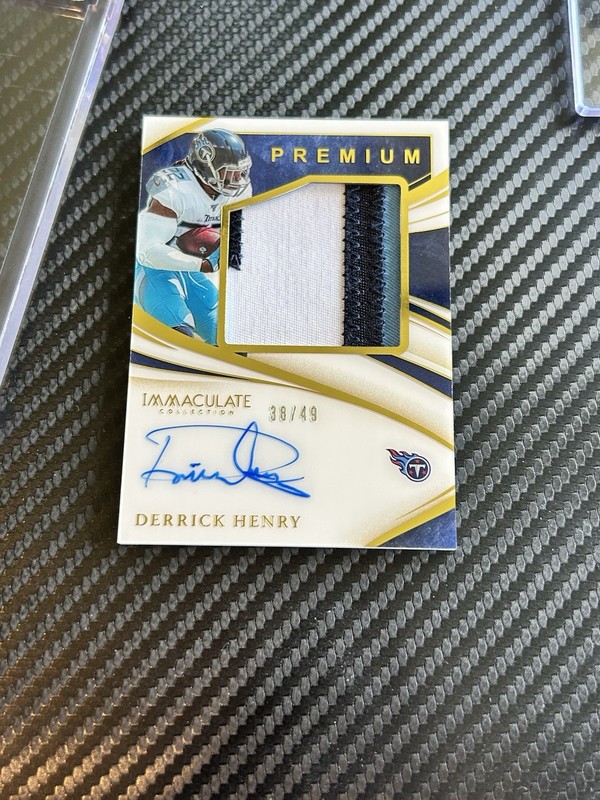 2020 Panini Immaculate Collection Derrick Henry Premium Patch Auto Titans /49