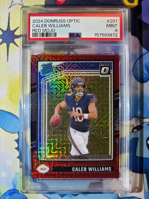 2024 Donruss Optic Caleb Williams Red Mojo Rookie #201 PSA 9