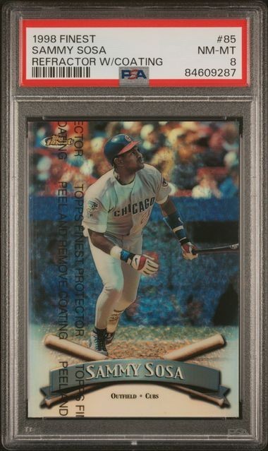 1998 Topps Finest - Sammy Sosa #85 Psa 8