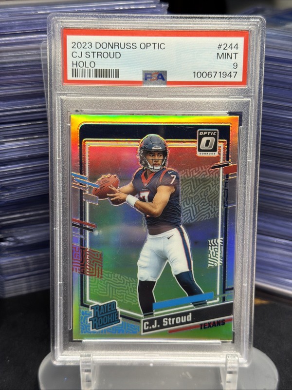 2023 Donruss Optic Preview Cj Stroud Holo #244 PSA 9 Texans