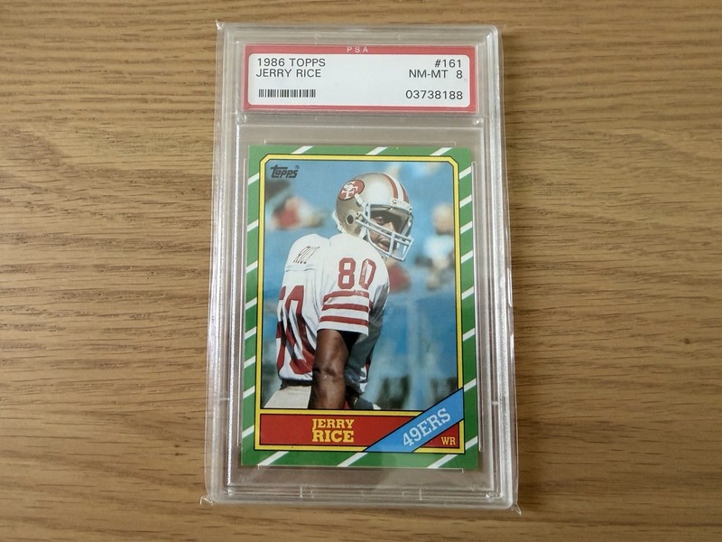 PSA 8 1986 TOPPS #161 JERRY RICE ROOKIE CARD