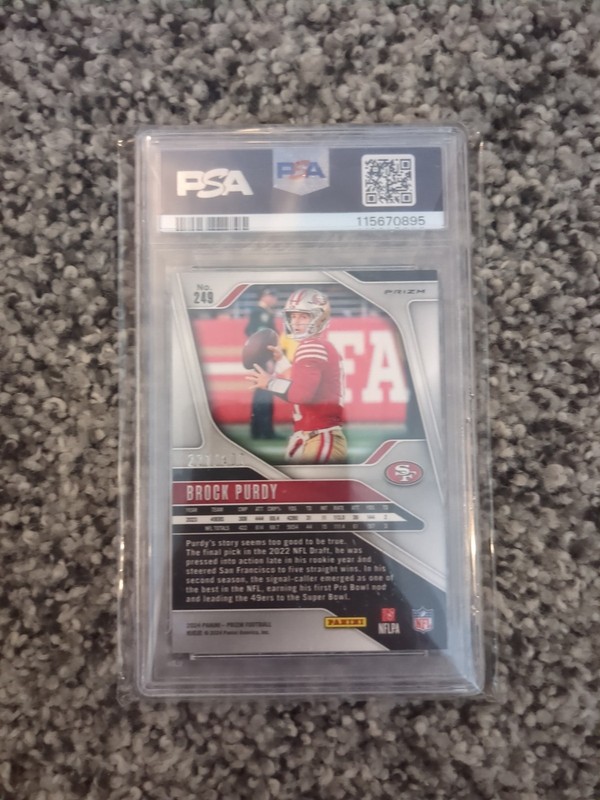 PSA 9 - PANINI PRIZM - BROCK PURDY - PANDORA /400 2024 view 2