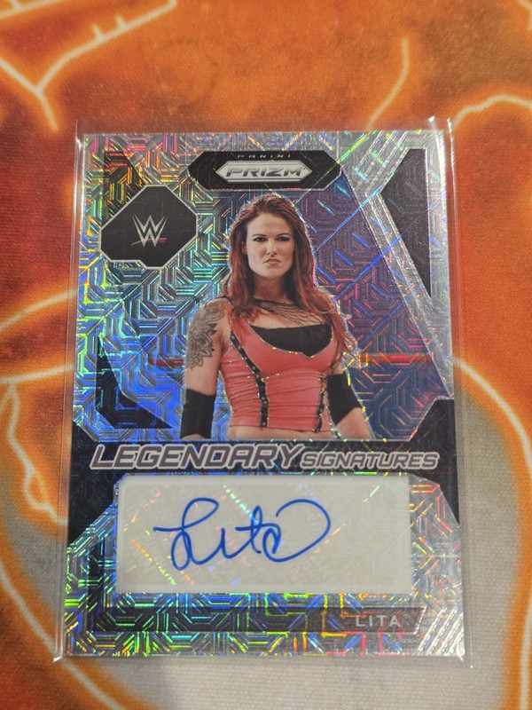 2024 Panini Prizm WWE Lita Legendary Signatures Mojo Prizm Auto 21/25