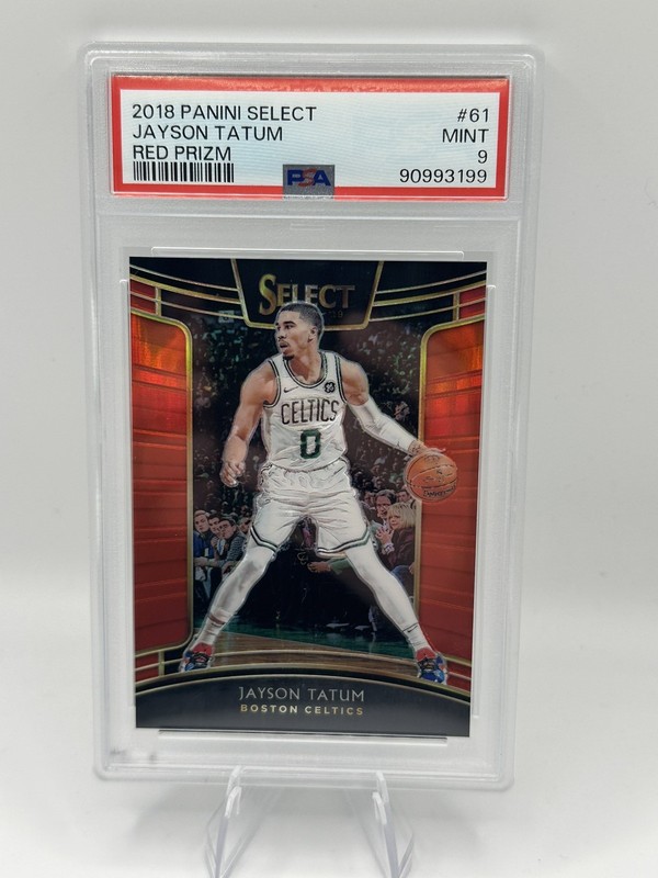 🔥Jayson Tatum 2018 Select Red /199 PSA 9🔥 view 1