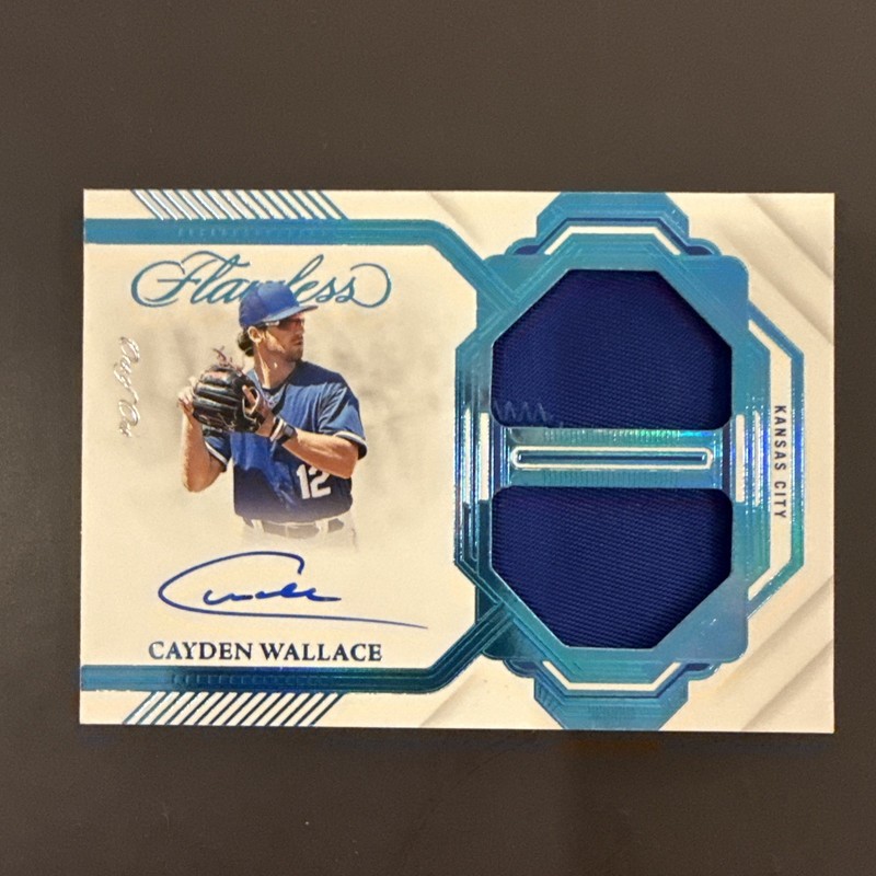 2023 Panini Flawless - Dual Memorabilia Autographs Cayden Wallace  One Of One 🔥