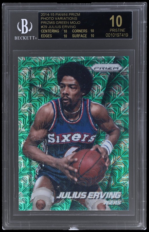 2014-15 Panini Prizm Julius Erving #29 BGS 10 Black Label 2/25 Basketball