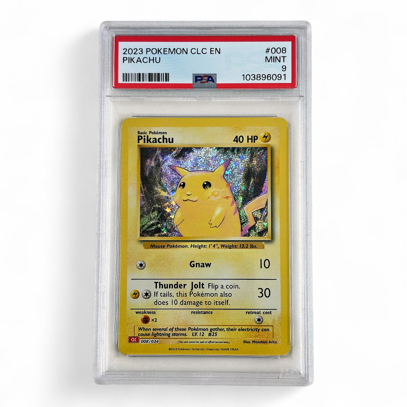 2023 Pokemon Pikachu CLC EN #008 Graded Mint PSA 9