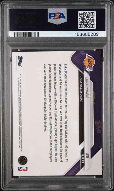 Luka Doncic PSA 10 Topps Now 89 view 2