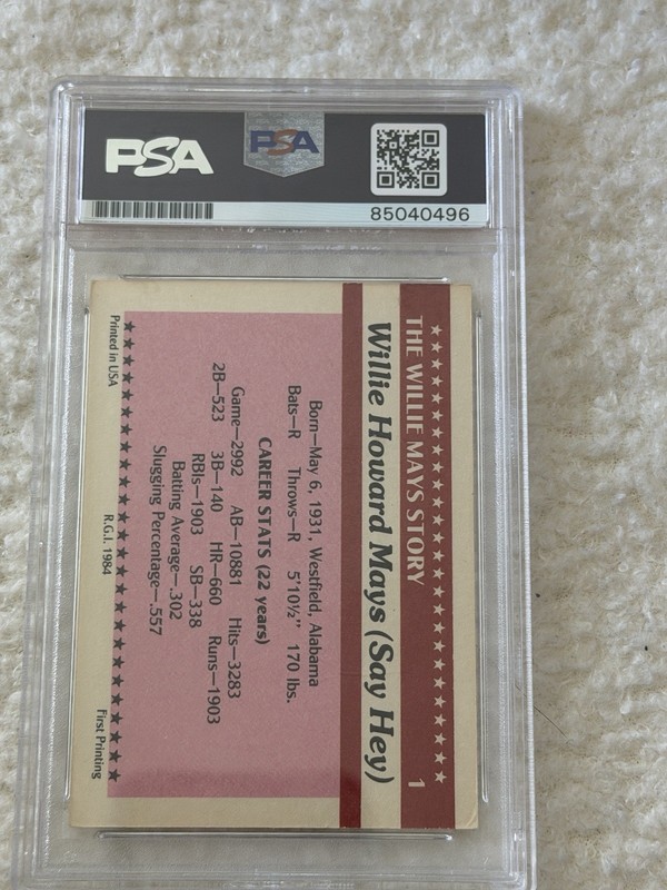 1984 ASA The Willie Mays Story - Willie Mays #1 view 2