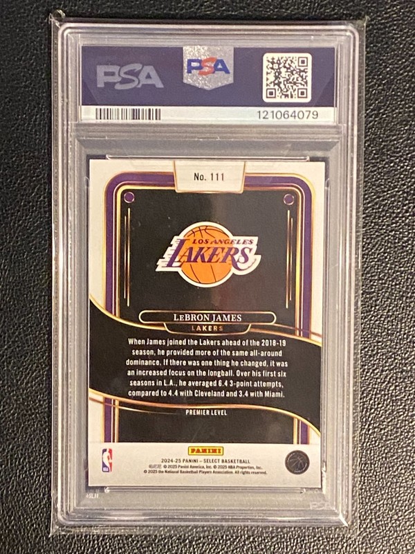 LeBron James 2024 Panini Select #111-PSA 9- Los Angeles Lakers view 2