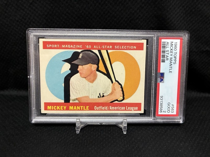 1960 Topps Mickey Mantle All Star #563 PSA 2 Great centering!