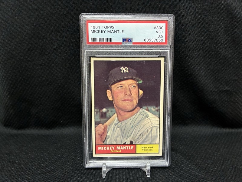 1961 Topps Mickey Mantle #300 PSA 3.5 Good centering PWCC Top 15%