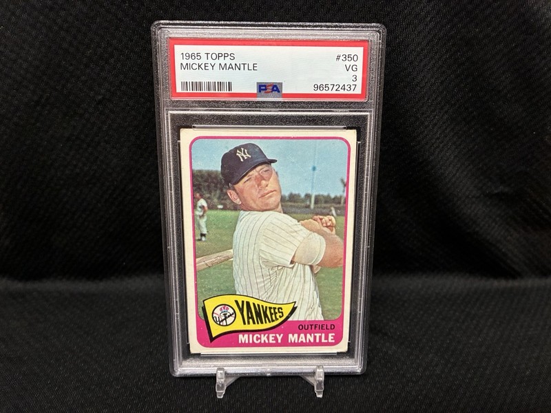 1965 Topps Mickey Mantle #350 PSA 3 Good centering