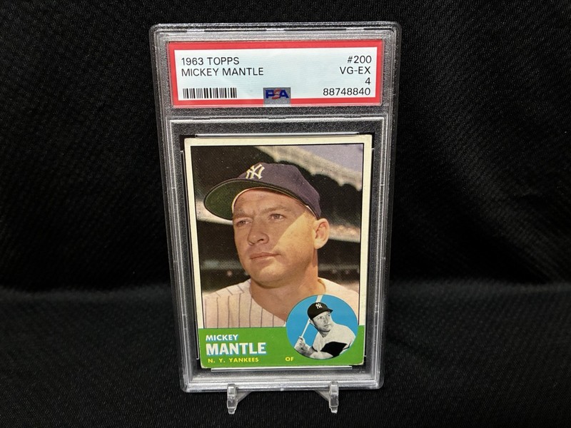 1963 Topps Mickey Mantle #200 PSA 4 Great centering!