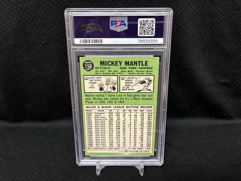 1967 Topps Mickey Mantle #150 PSA 3.5 view 2