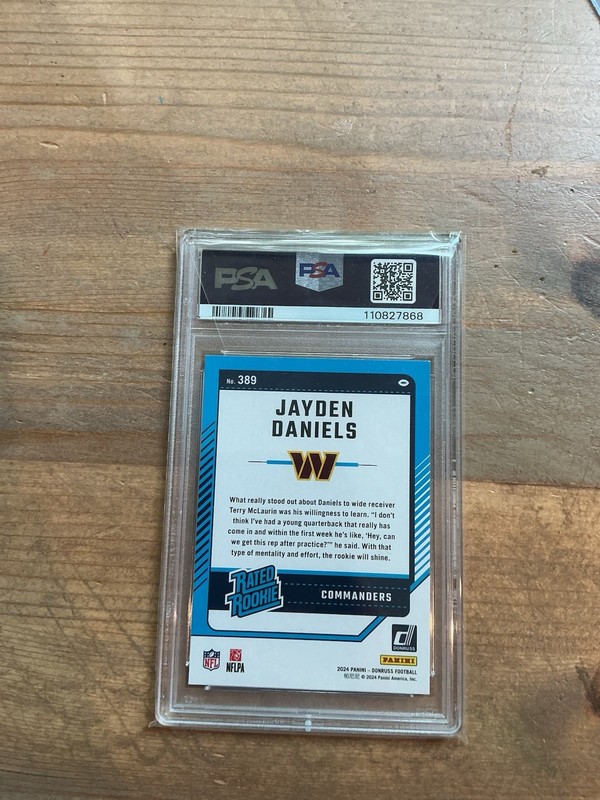 2024 donruss jayden daniels Psa 9 Investment  view 2